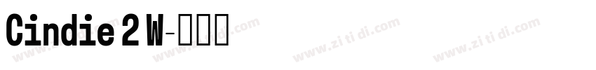 Cindie 2 W字体转换